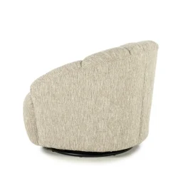 Draaifauteuil Sogno Geweven stof - Taupe - Loft24.nl