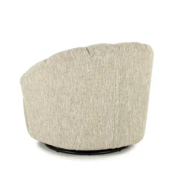 Draaifauteuil Sogno Geweven stof - Taupe - Loft24.nl