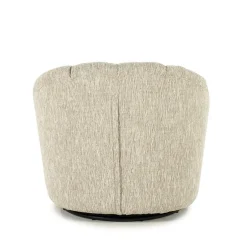 Draaifauteuil Sogno Geweven stof - Taupe - Loft24.nl