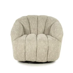 Draaifauteuil Sogno Geweven stof - Taupe - Loft24.nl