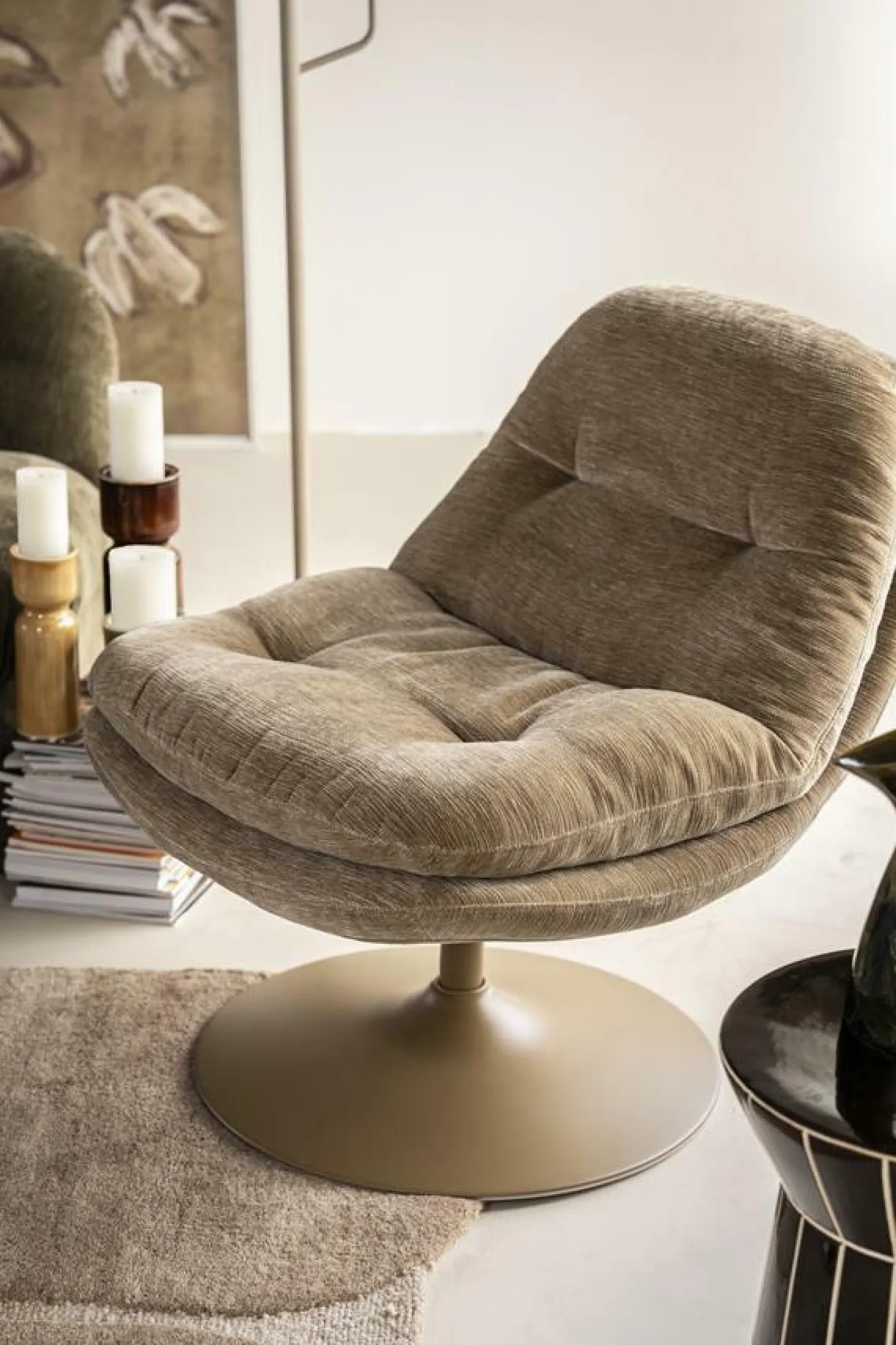 Draaifauteuil Tromba - Taupe - Loft24.nl