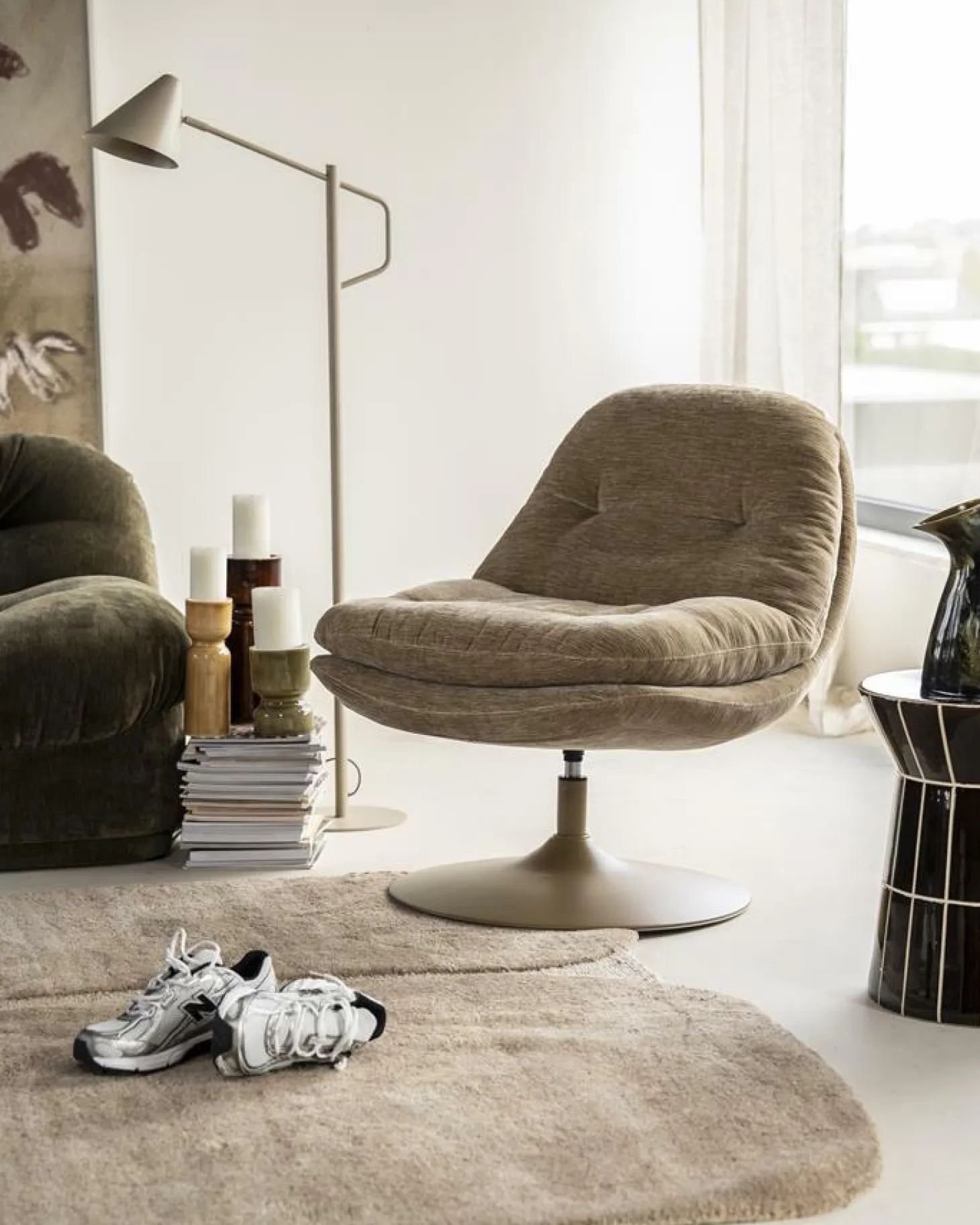 Draaifauteuil Tromba - Taupe - Loft24.nl