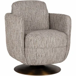 Draaifauteuil Turner Geweven stof - Beige - Loft24.nl