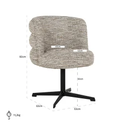 Draaistoel Chadwick beige coco (Beige coco) - Loft24.nl