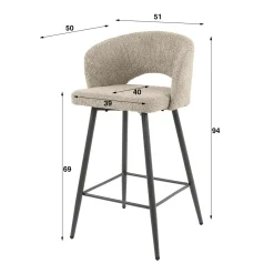 Dressoir Block Massief Acaciahout 180cm - Naturel - Loft24.nl