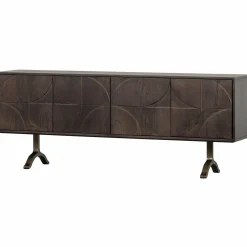 Dressoir Draw Mangohout, 180cm, kleur Zwart - Loft24.nl