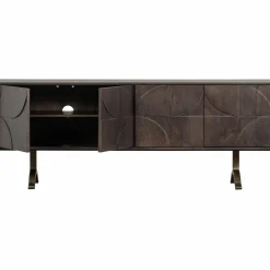 Dressoir Draw Mangohout, 180cm, kleur Zwart - Loft24.nl