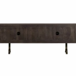 Dressoir Draw Mangohout, 180cm, kleur Zwart - Loft24.nl