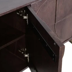 Dressoir Draw Mangohout, 180cm, kleur Zwart - Loft24.nl