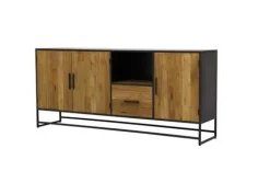 Dressoir Felino Teakhout 200 cm met 3 deuren 1 lade - Loft24.nl