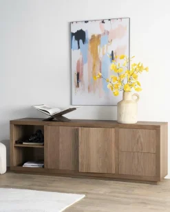 Dressoir Helsinki Eikenhout 200 cm - Lichtbruin - Loft24.nl