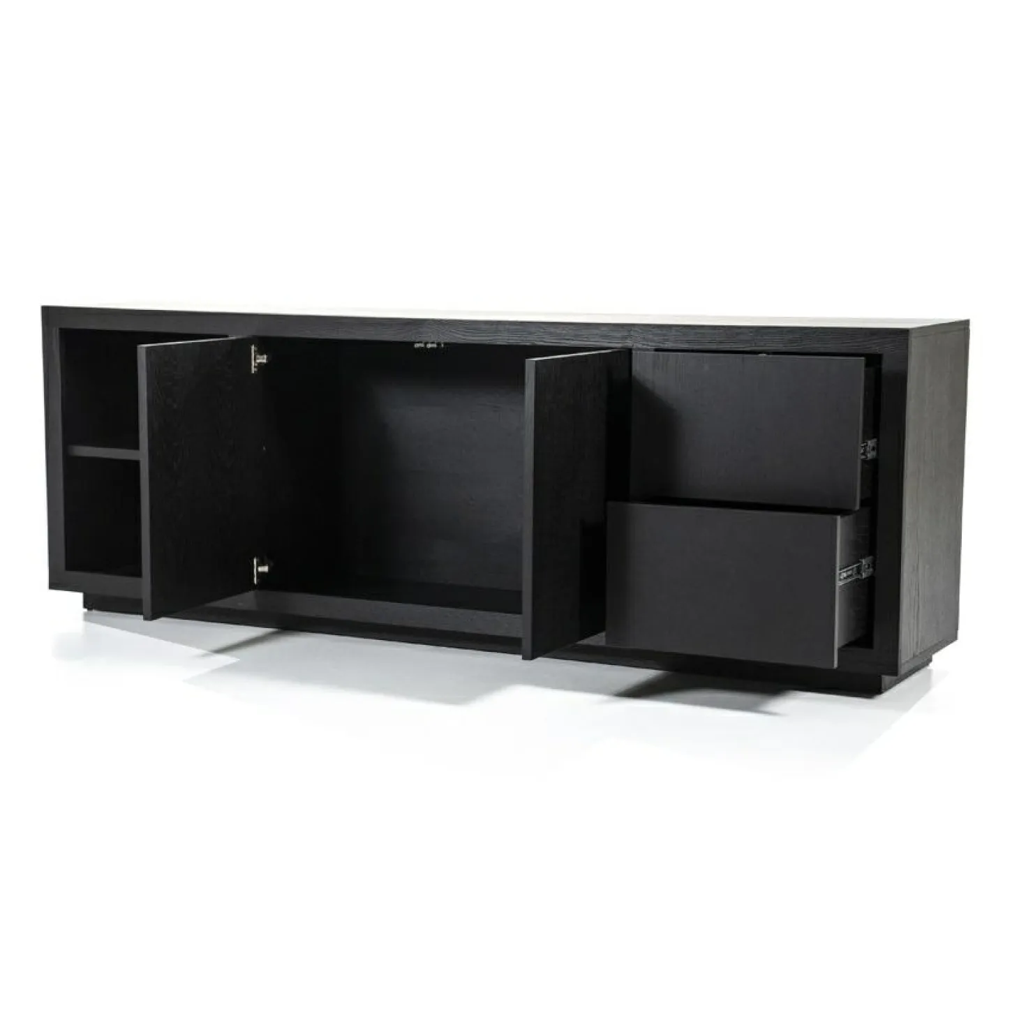 Dressoir Helsinki Eikenhout 200 cm - Zwart - Loft24.nl