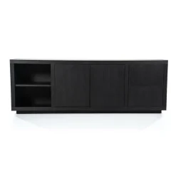 Dressoir Helsinki Eikenhout 200 cm - Zwart - Loft24.nl