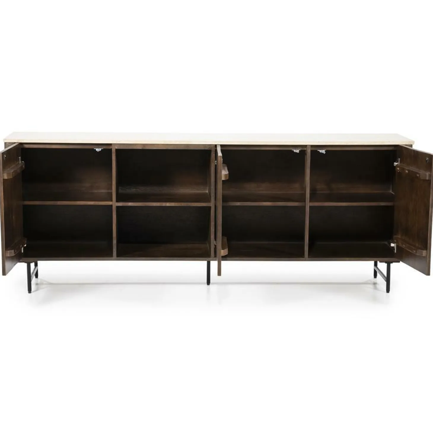 Dressoir Lio Mangohout Travertin 200x41x75cm - bruin - Loft24.nl