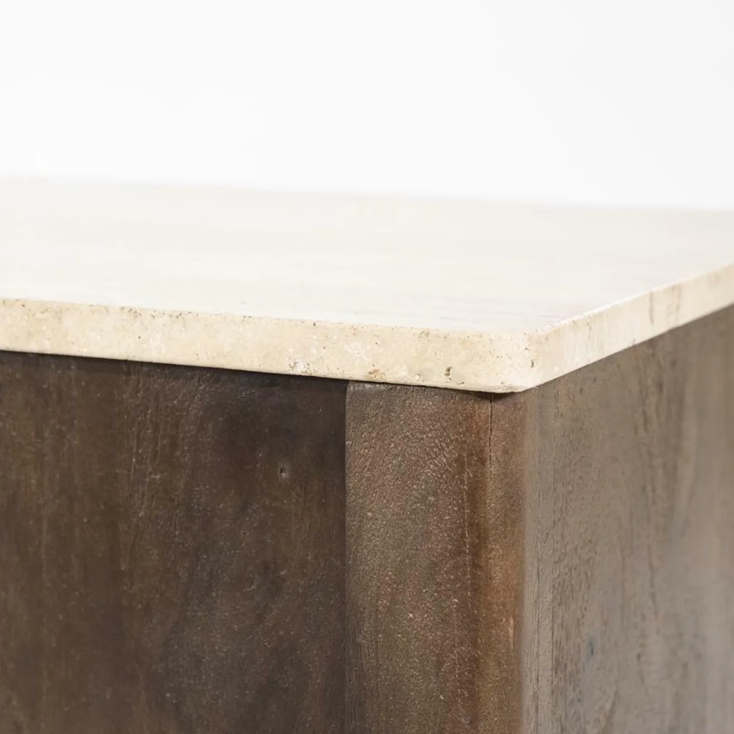 Dressoir Lio Mangohout Travertin 200x41x75cm - bruin - Loft24.nl