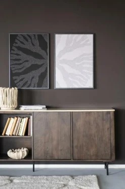 Dressoir Lio Mangohout Travertin 200x41x75cm - bruin - Loft24.nl