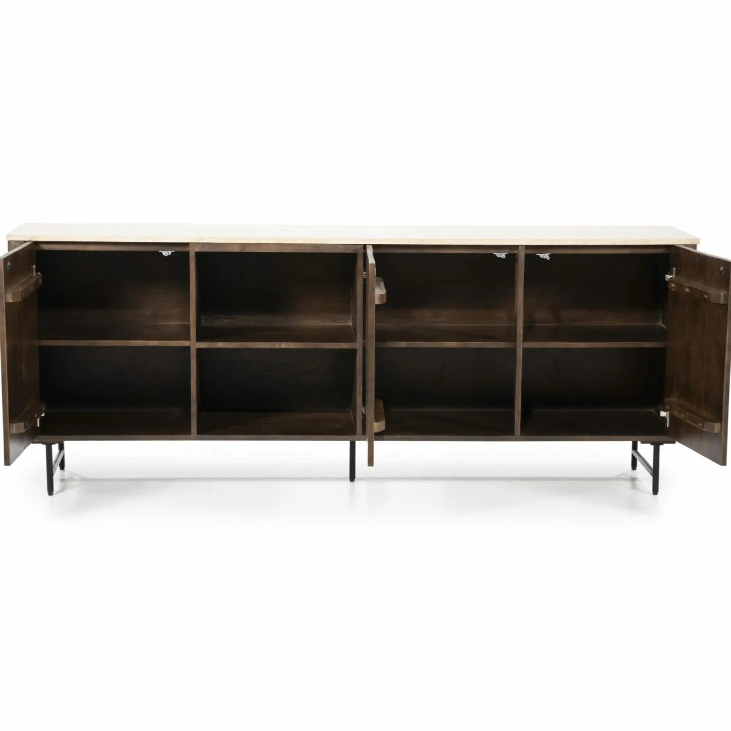 Dressoir Lio Mangohout Travertin 200x41x75cm - bruin - Loft24.nl