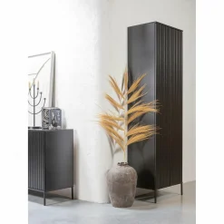 Dressoir New Gravure 200cm - Zwart - Loft24.nl