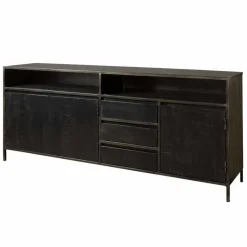 Dressoir Paterno Zwart - 200 cm - Loft24.nl
