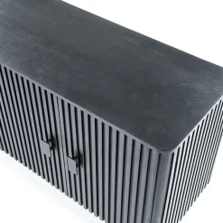 Dressoir Remi Mangohout en Metaal 170cm - Zwart - Loft24.nl