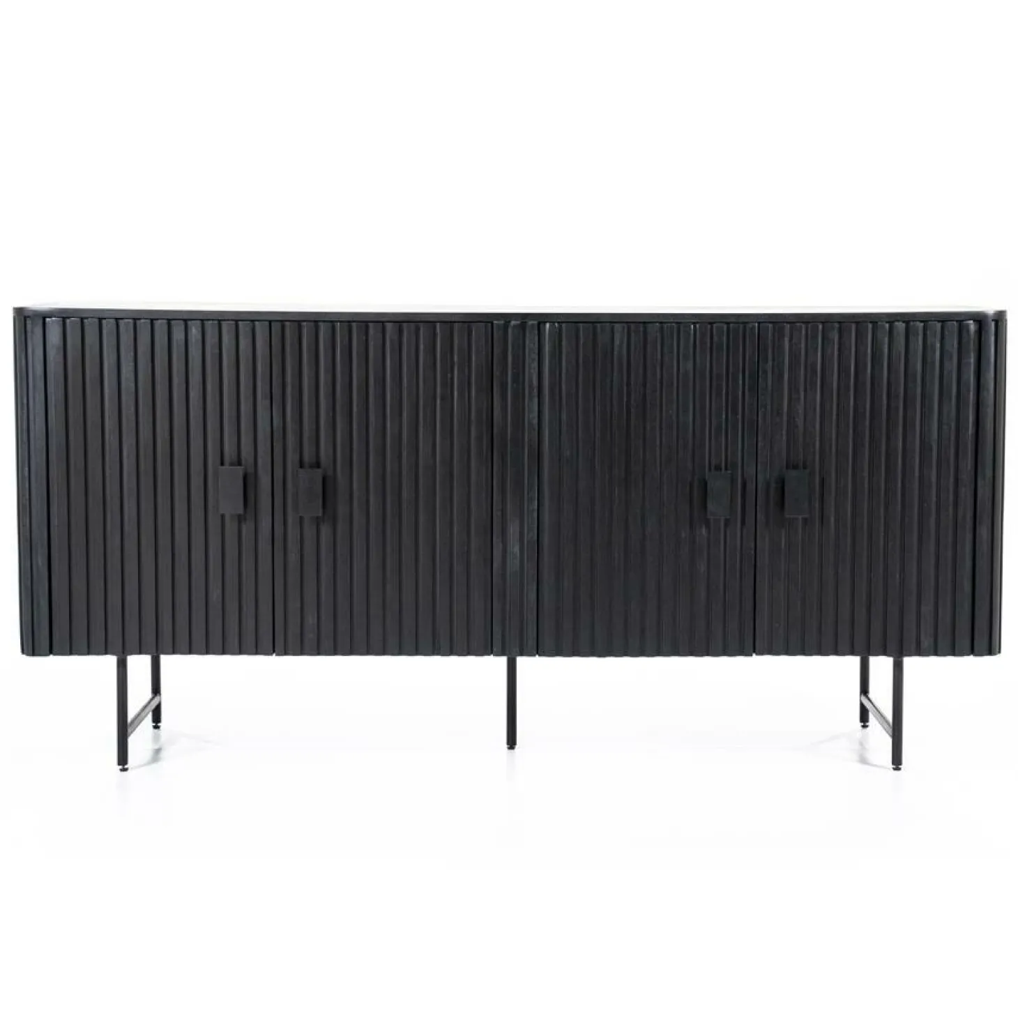 Dressoir Remi Mangohout en Metaal 170cm - Zwart - Loft24.nl