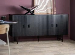 Dressoir Remi Mangohout en Metaal 170cm - Zwart - Loft24.nl