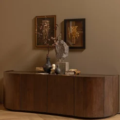 Dressoir Sense Mangohout, 160cm, kleur Walnoot - Loft24.nl