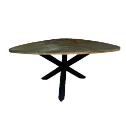 Driehoekige Eettafel Trivero Mangohout - Bruin - Loft24.nl