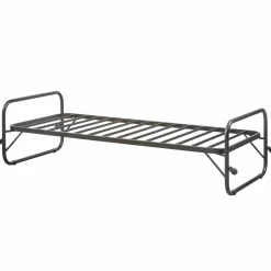 Eenpersoons onderschuifbed Metaal 90x200cm - Zwart - Loft24.nl