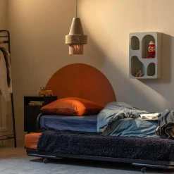 Eenpersoons onderschuifbed Metaal 90x200cm - Zwart - Loft24.nl