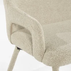 Eetkamerbank Fika Bouclé - kleur Taupe - Loft24.nl