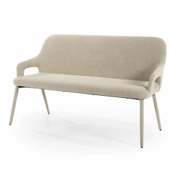 Eetkamerbank Fika Bouclé - kleur Taupe - Loft24.nl