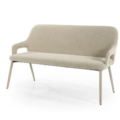 Eetkamerbank Fika Bouclé - kleur Taupe - Loft24.nl
