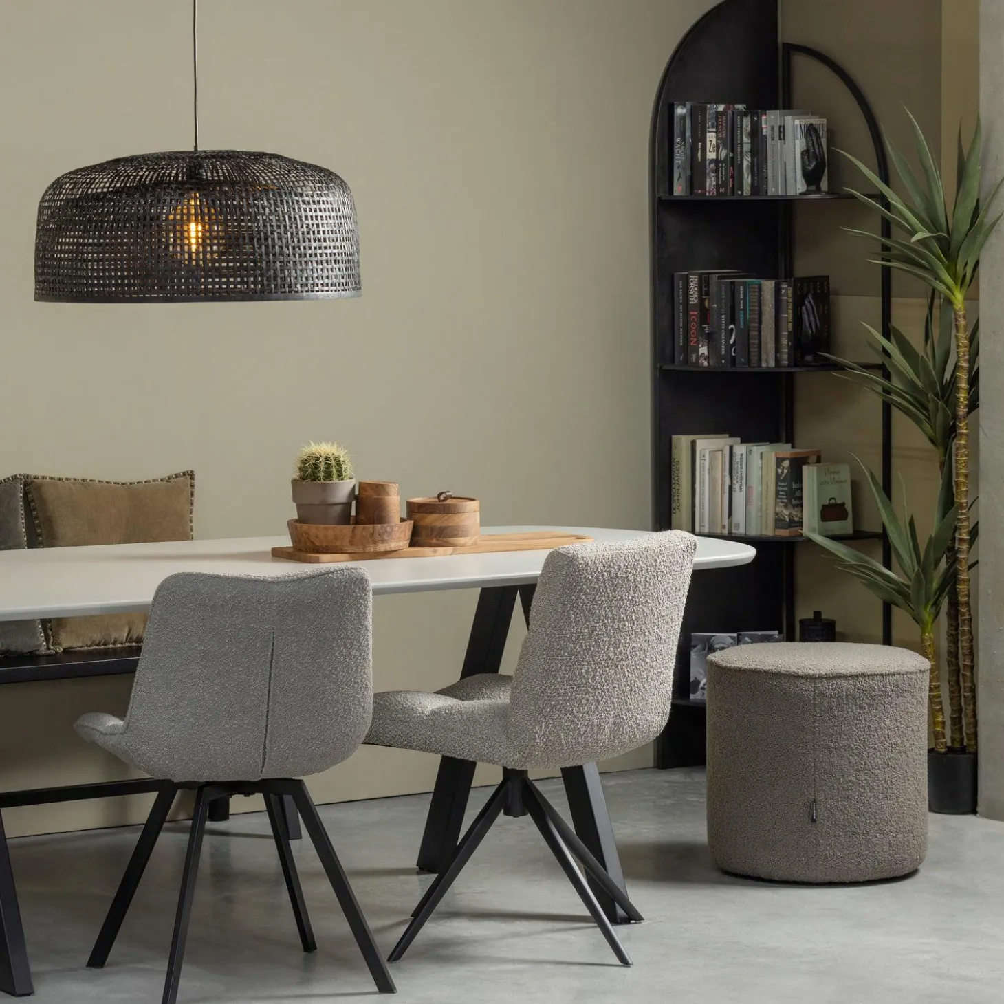 Eetkamerbank Imme Grenenhout 110cm, kleur Zwart - Loft24.nl