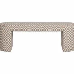 Eetkamerbank Jacob Geweven 130cm, kleur Zand - Loft24.nl