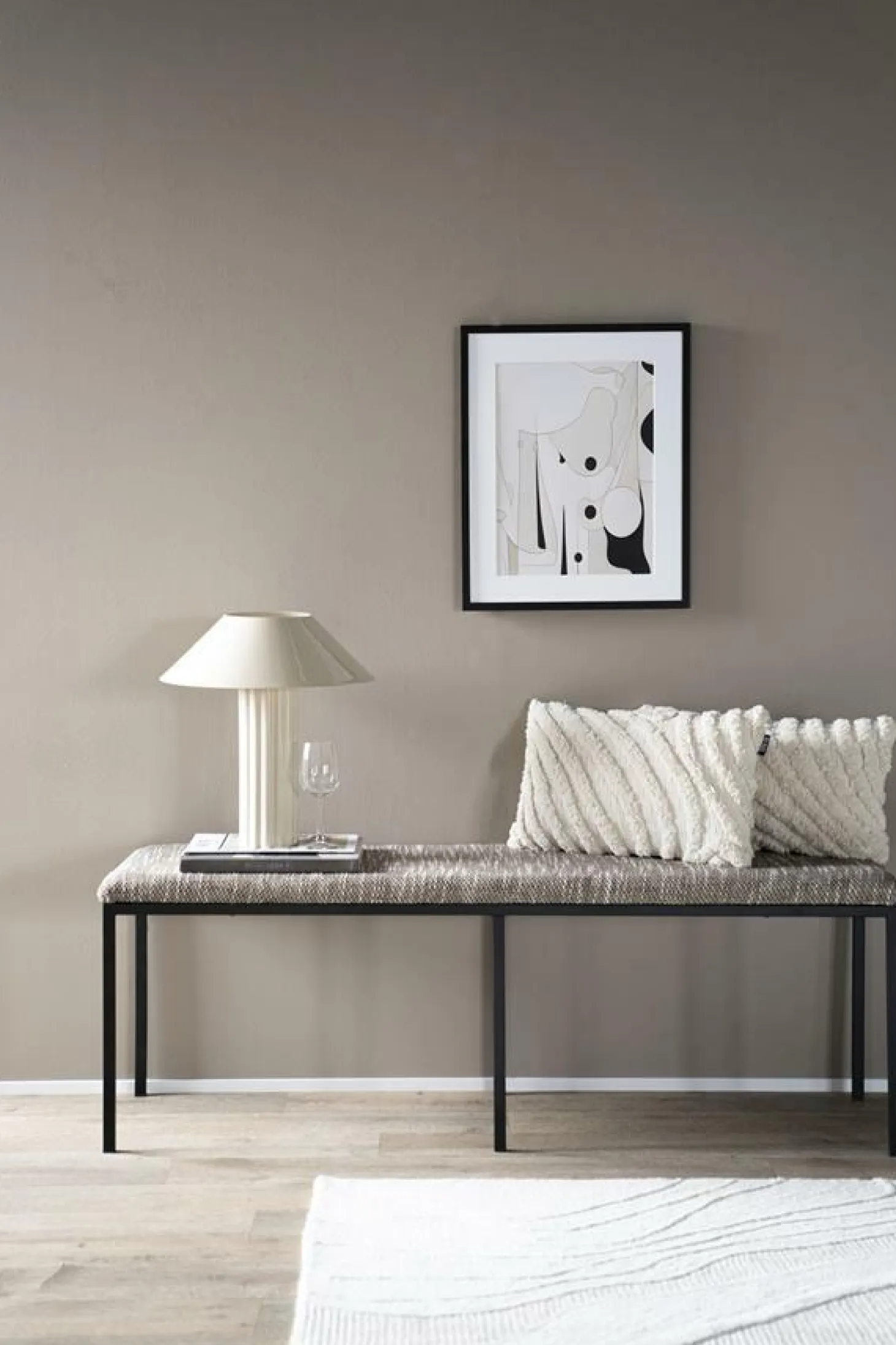 Eetkamerbank Lass 135 cm - Bruin - Loft24.nl