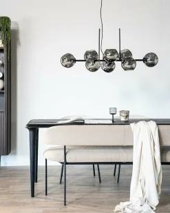 Eetkamerbank Luka Bouclé - Beige - Loft24.nl