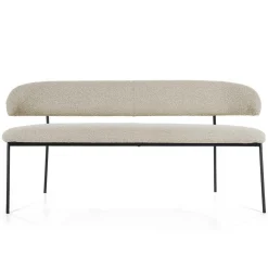 Eetkamerbank Luka Bouclé - Taupe - Loft24.nl