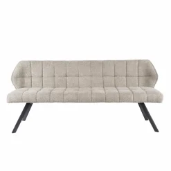 Eetkamerbank Raster Bouclé - Zand - 180 cm - Loft24.nl