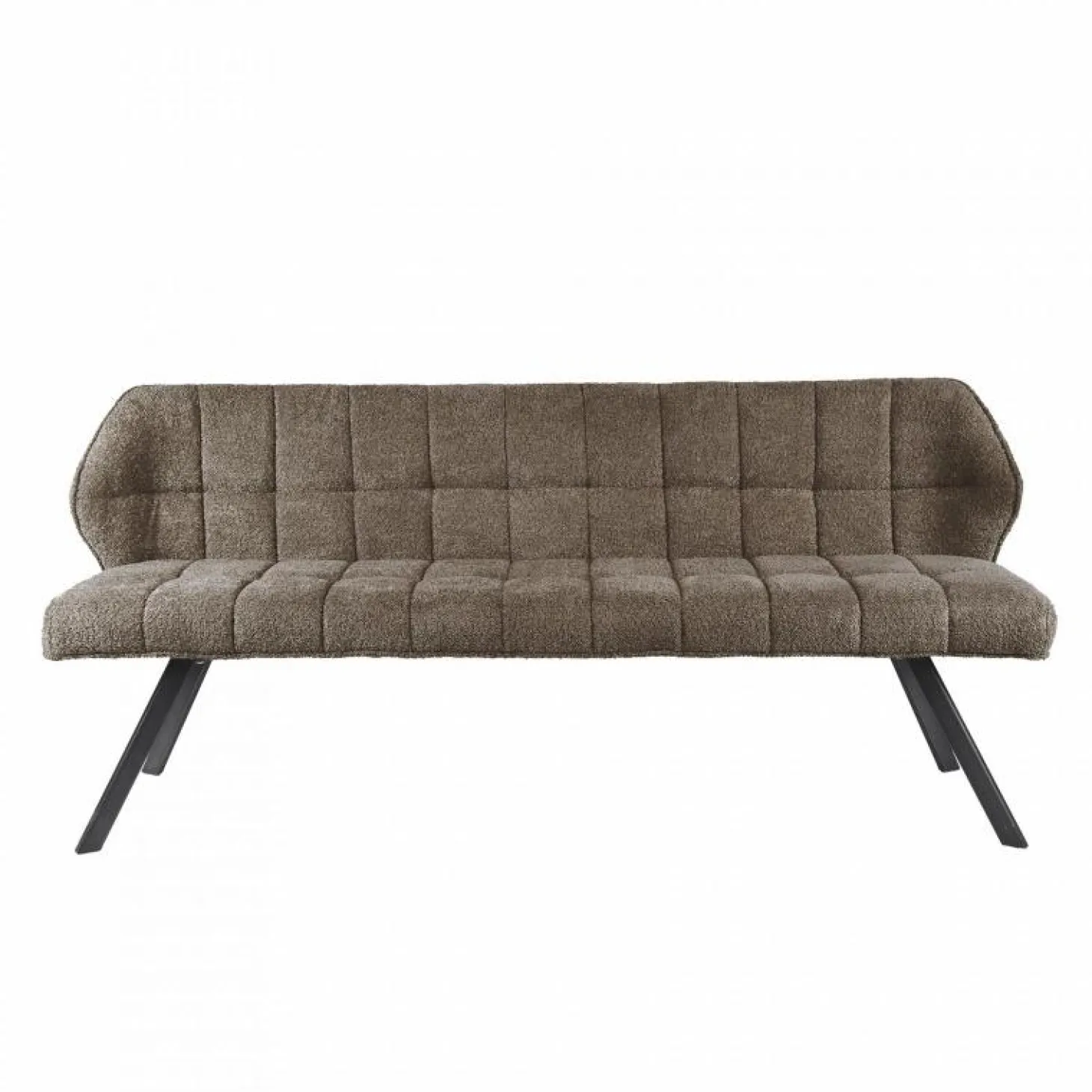 Eetkamerbank Raster Bouclé - Zand - 180 cm - Loft24.nl
