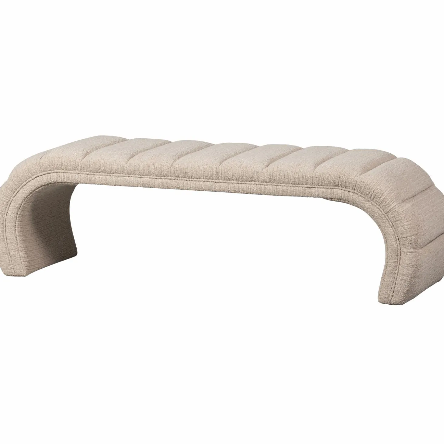 Eetkamerbank Traffic Geweven, 163cm - Naturel - Loft24.nl