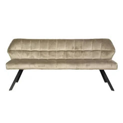 Eetkamerbank Velvet Raster Champagne - 180 cm - Loft24.nl