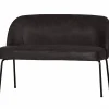 Eetkamerbank Vogue Leder, kleur Zwart - Loft24.nl