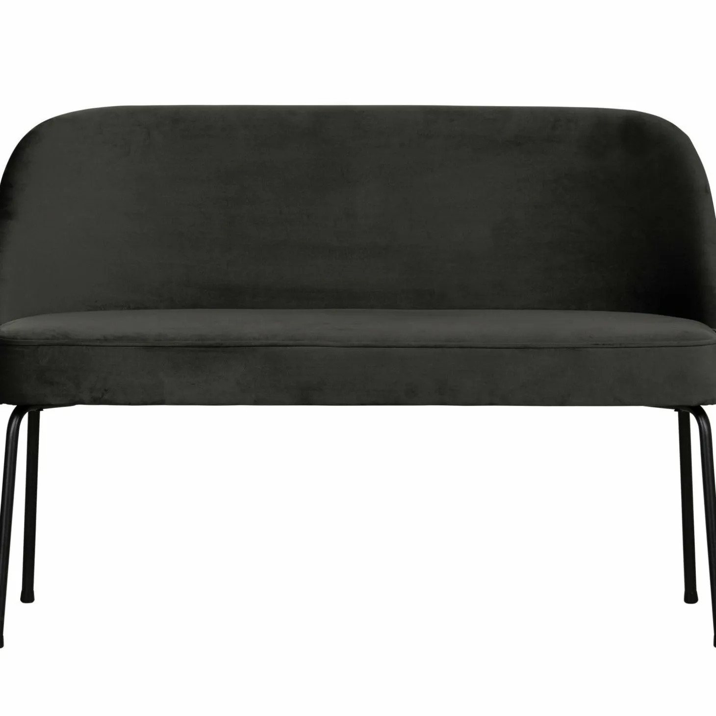 Eetkamerbank Vogue Velvet, 120cm - Zwart - Loft24.nl