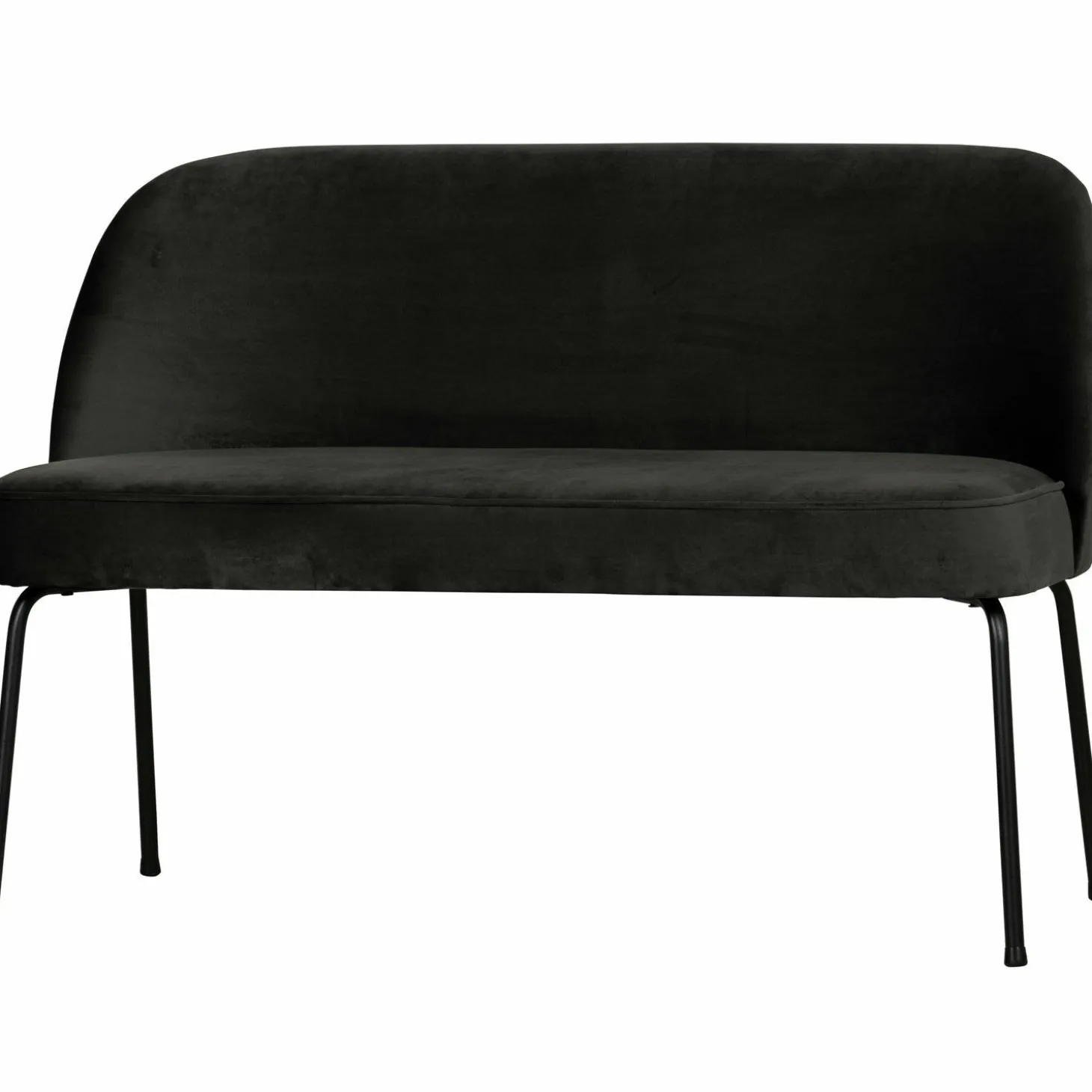 Eetkamerbank Vogue Velvet, 120cm - Zwart - Loft24.nl