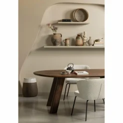 Eetkamerstoel Admit Bouclé - Naturel - Loft24.nl