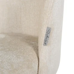 Eetkamerstoel Alicia Chenille kleur Wit - Loft24.nl