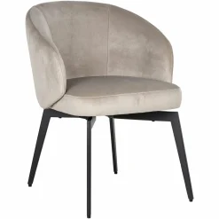 Eetkamerstoel Amphara Velvet kleur Khaki - Loft24.nl