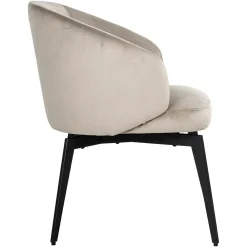 Eetkamerstoel Amphara Velvet kleur Khaki - Loft24.nl
