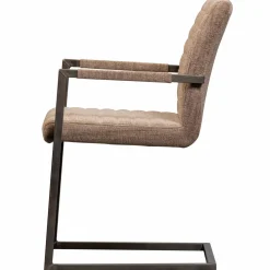 Eetkamerstoel Bas Geweven stof - Bruin - Loft24.nl